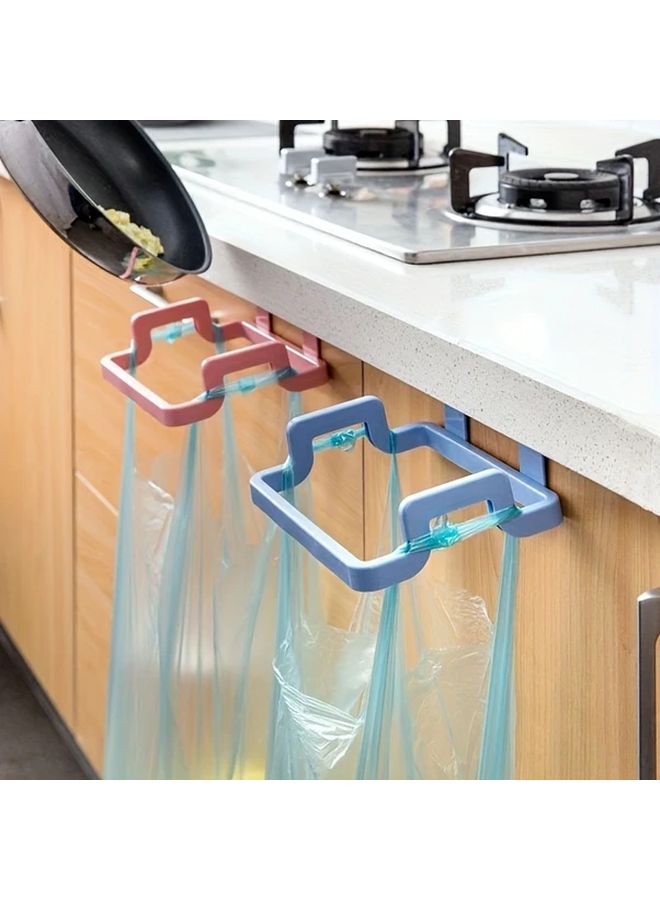 حامل سهل التركيب الأخضر للقمامة القابلة لل على باب خزانة المطبخ، حامل أكياس النفايات الموفّر للمساحة - Image 2